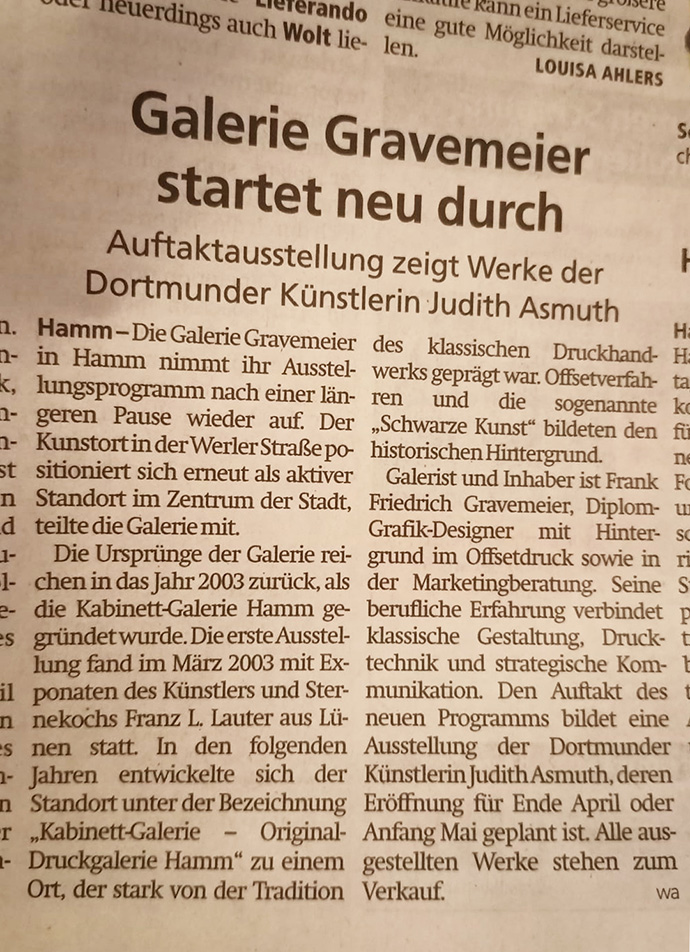 Kunstgalerie Hamm - Galerie Gravemeier
